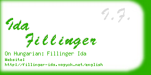 ida fillinger business card